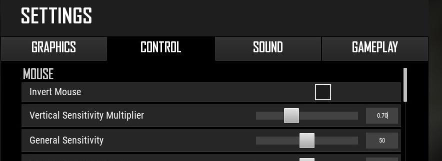 Множитель вертикальной чувствительности pubg что это