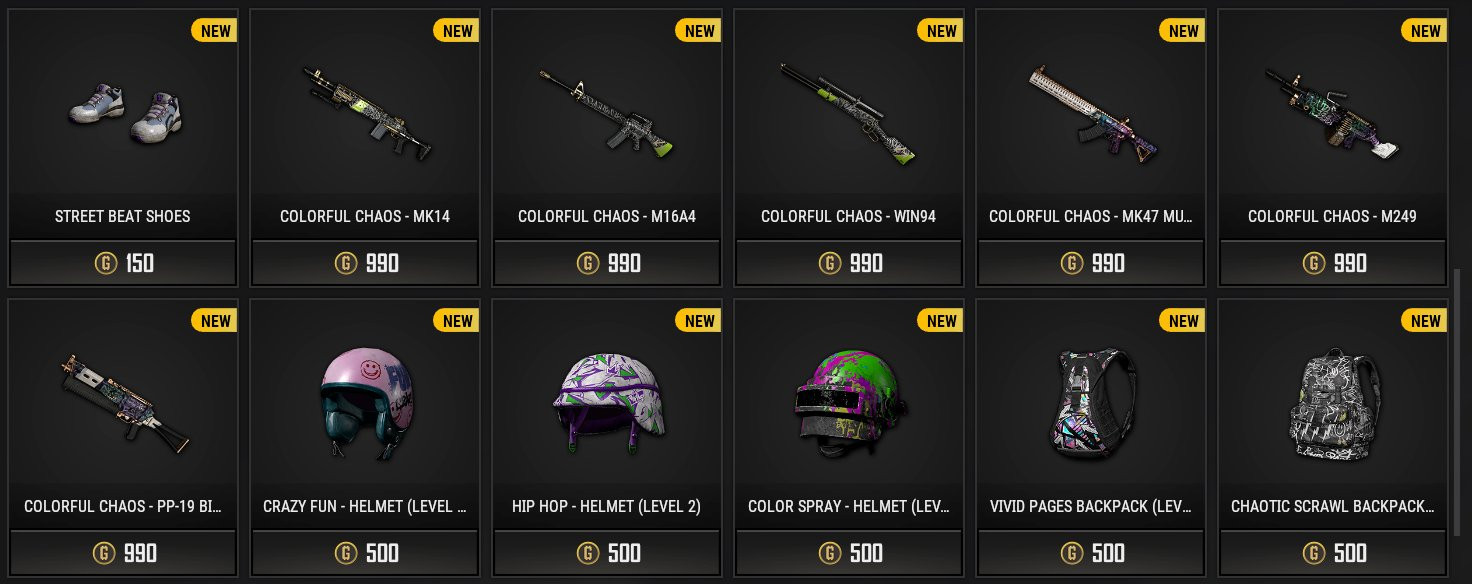 Shop skin hot sale pubg