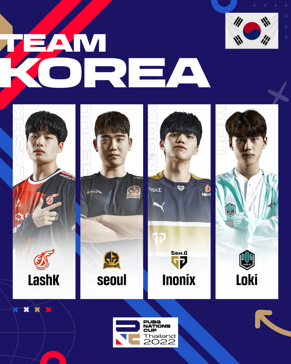 Korean squad at PUBG Nations Cup 2022 revealed