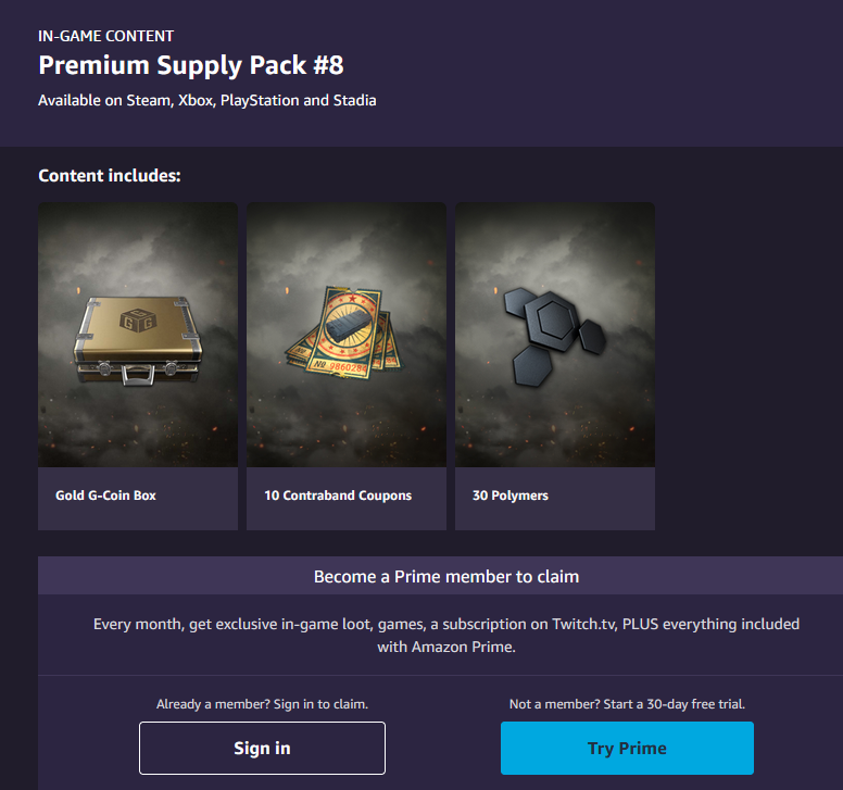 New Rewards for Twitch Prime Members!